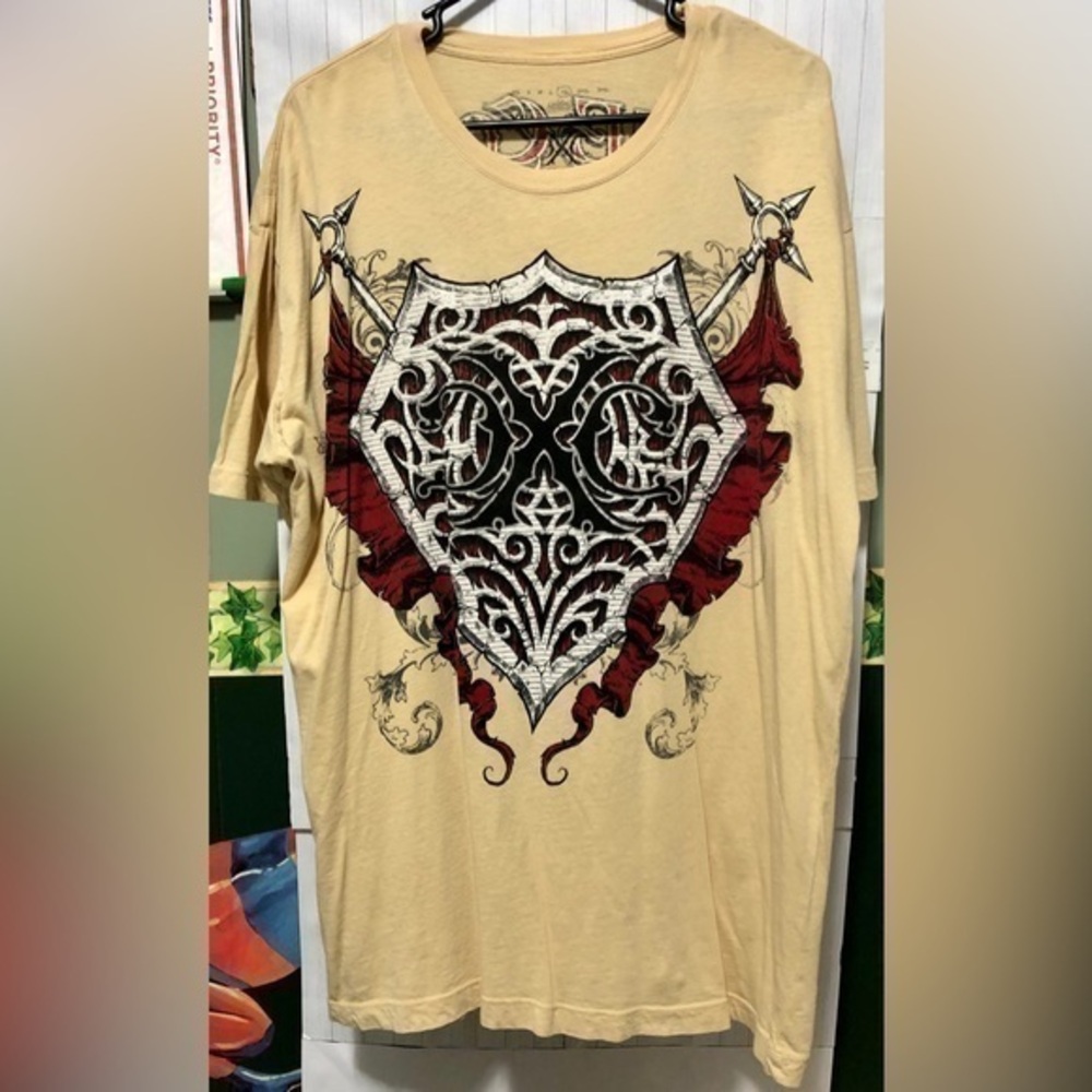 ☔️Xtreme Couture Cream/Tan Cotton T-shirt